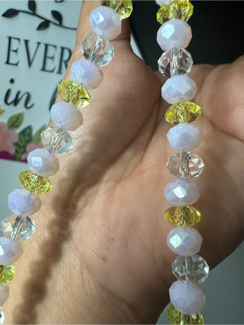 Bling Bling Crystal, Yellow, Pale Pink Phone/Key/Bag Chain #P1069